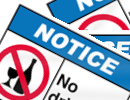 No Drinking Signs