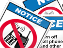 No Cell Phone Signs