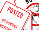 No Hunters Signs