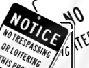 No Loitering Signage