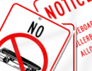 No Skateboarding Signs