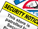 Plastic Security Signs