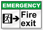 Fire Exit Right Emergency Signs