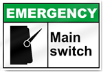 Main Switch Emergency Sign