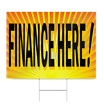 Finance Here Sign