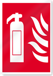 Extinguisher Flames Fire Sign