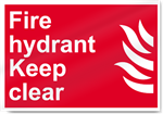 Fire Hydrant Keep Clear Fire Sign