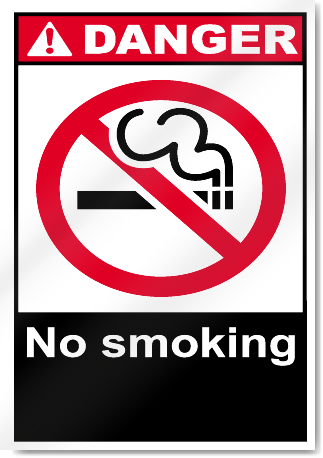 No Smoking Danger Signs