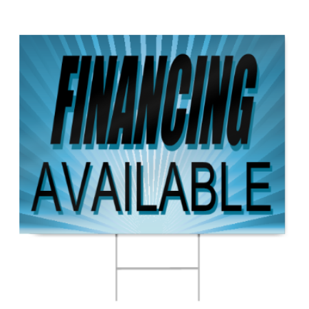 Financing Available Sign