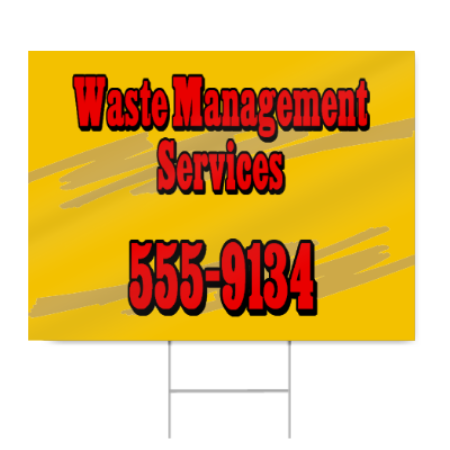 Waste Management Sign