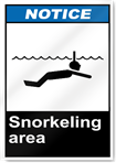 Snorkeling Area Notice Signs