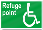 Disabled Refuge Point Safety Sign