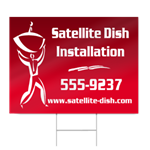 Satellite Dish Installation Sign
