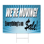 We're Moving Sale Sign