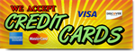 We Accept Credit Cards Banner