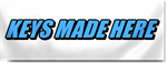 Keys Made Here Block Lettering Banner