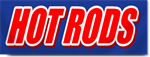 Hot Rods Block Lettering Banner