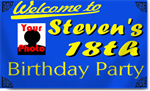 18th Birthday Party Banners w/ Photograph