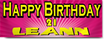 Pink 21st Birthday Banners