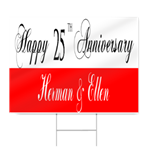 25th Anniversary Sign