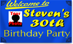 30th Birthday Banners with photo