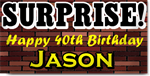 Surprise 40th Birthday Banners