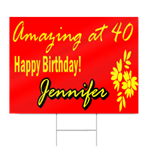 40th Happy Birthday Sign