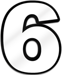 Number Six Shaped Magnet