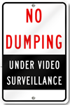 No Dumping Under Surveillance Sign