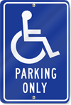 Handicapped Parking Only Metal Parking Sign