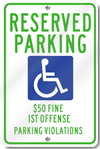 Alabama ADA Reserved Parking Signs