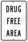 Drug Free Area Sign