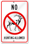 No Hunting Allowed Sign