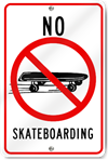 No Skateboarding Sign