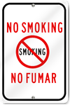 No Smoking Spanish/English Sign