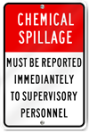 Chemical Spillage Sign