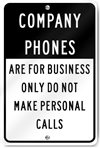 Company Phones Sign