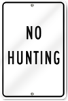 No Hunting Sign