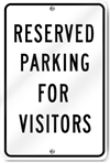 Reserved Parking For Visitors Sign 