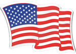 American Flag Shaped Magnet
