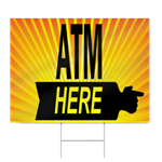 ATM Here Sign