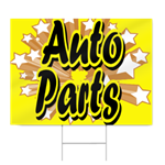 Auto Parts Sign, Yellow