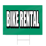 Bike Rental Block Letters Sign