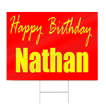 Birthday Sign in Red