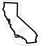 California Shaped Magnet