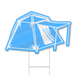 Camping Tent Shaped Sign