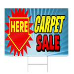 Carpet Sale Here Sign