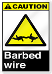 Barbed Wire3 Caution Signs