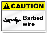 Barbed Wire4 Caution Signs