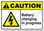 Battery Charging In Progress Caution Signs